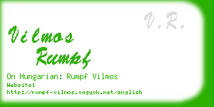 vilmos rumpf business card